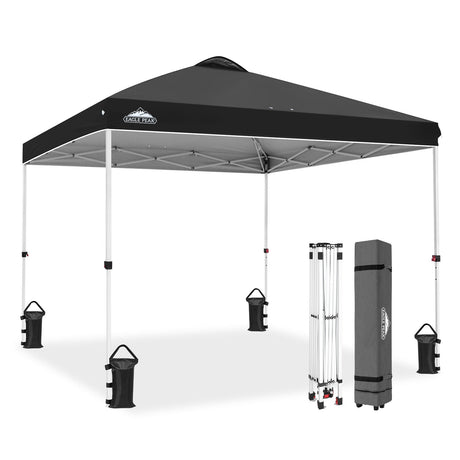 Easy Setup Straight Leg 10x10 Pop Up Canopy Tent w/ 100 sqft of Shade - Eagle Peak®