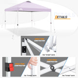 Easy Setup Straight Leg 10x10 Pop Up Canopy Tent w/ 100 sqft of Shade - Eagle Peak Custom Canopy Tent