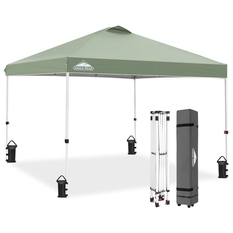Easy Setup Straight Leg 10x10 Pop Up Canopy Tent w/ 100 sqft of Shade - Eagle Peak Custom Canopy Tent