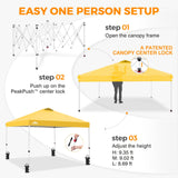 Easy Setup Straight Leg 10x10 Pop Up Canopy Tent w/ 100 sqft of Shade - Eagle Peak®
