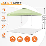 Easy Setup Straight Leg 10x10 Pop Up Canopy Tent w/ 100 sqft of Shade - Eagle Peak Custom Canopy Tent