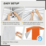 Entry Wall Panel with Zipper for 10x10 Straight Leg Canopy only, 1 Sidewall - Eagle Peak Custom Canopy Tent