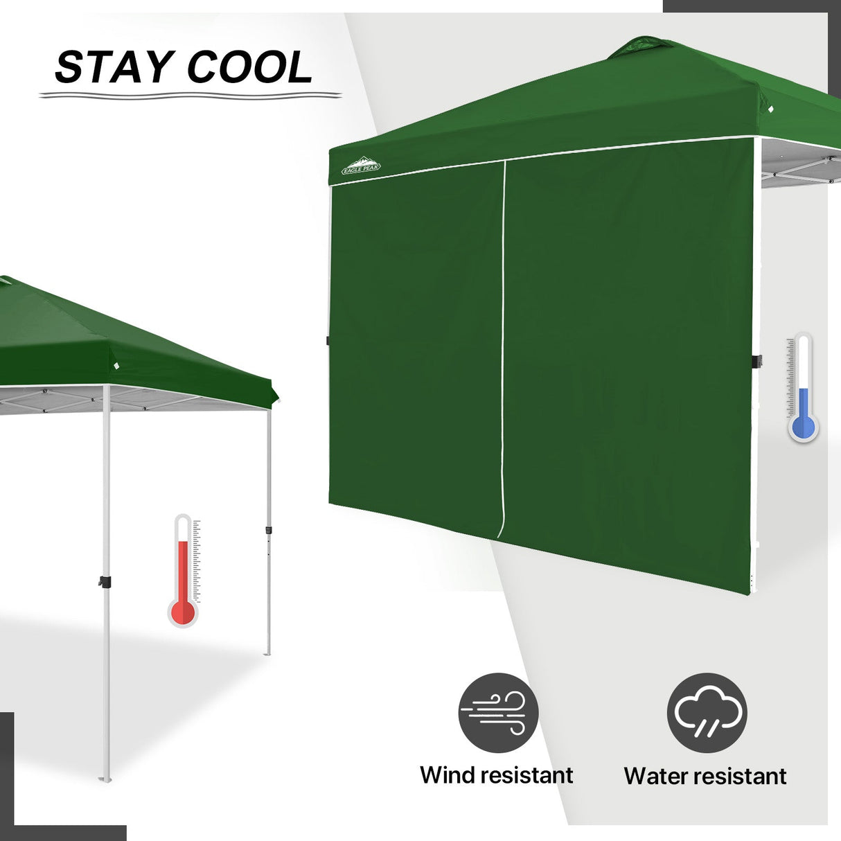 Entry Wall Panel with Zipper for 10x10 Straight Leg Canopy only, 1 Sidewall - Eagle Peak Custom Canopy Tent