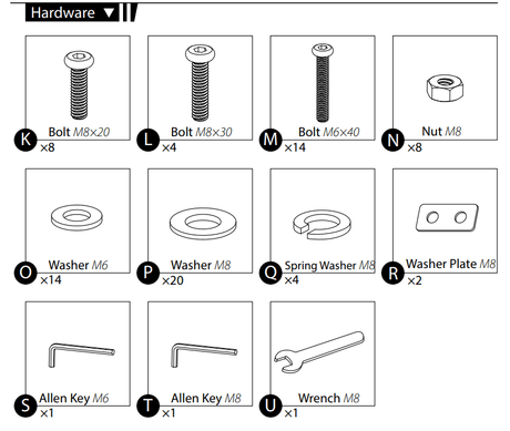 EP - FMA - B - Hardware Kit - Eagle Peak Custom Canopy Tent