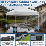 Extra Large Sandbags 180 lbs for Canopy Tent, Set of 4/6, Gray - Eagle Peak Custom Canopy Tent