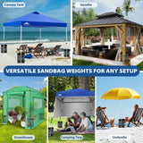 Extra Large Sandbags 180 lbs for Canopy Tent, Set of 4/6, Gray - Eagle Peak Custom Canopy Tent