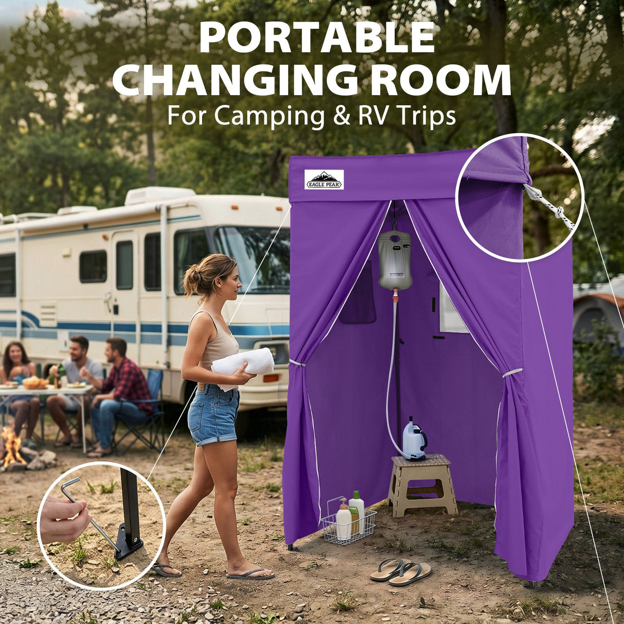 Flat Top 4x4 Pop-up Canopy Changing Room - Eagle Peak®