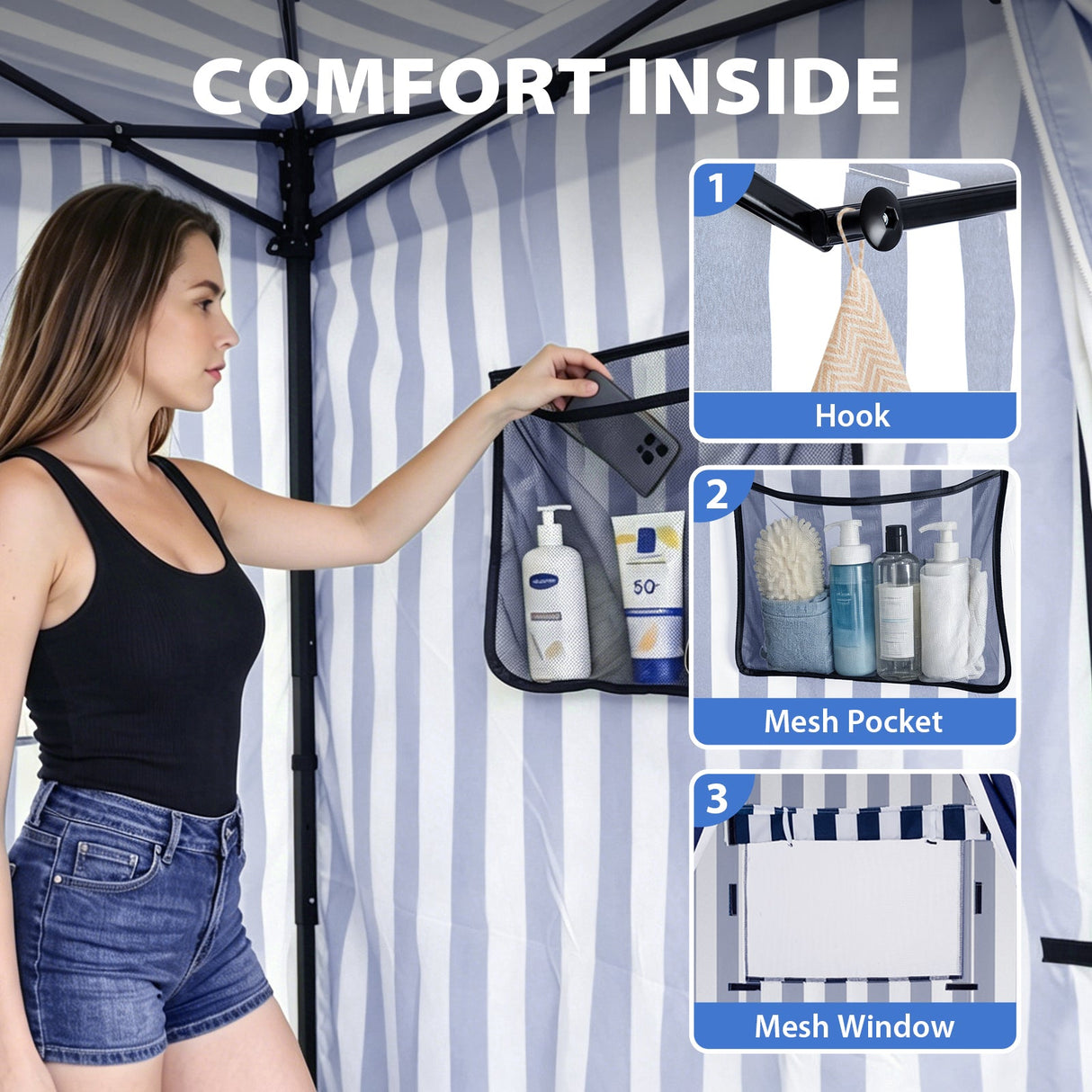 Flat Top 4x4 Pop-up Canopy Changing Room - Eagle Peak®