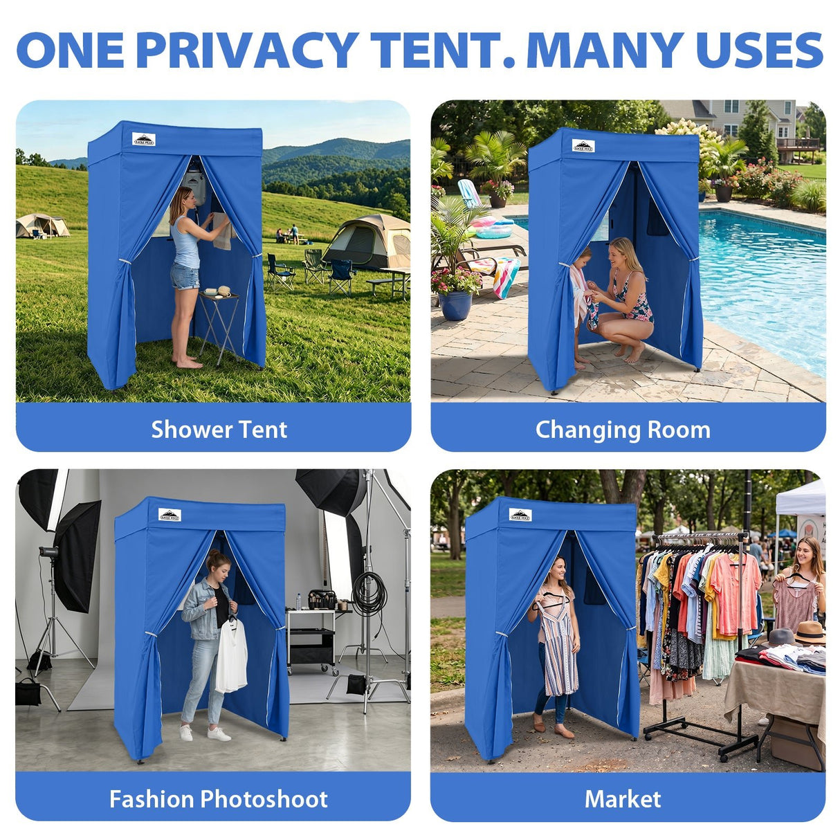 Flat Top 4x4 Pop-up Canopy Changing Room - Eagle Peak®
