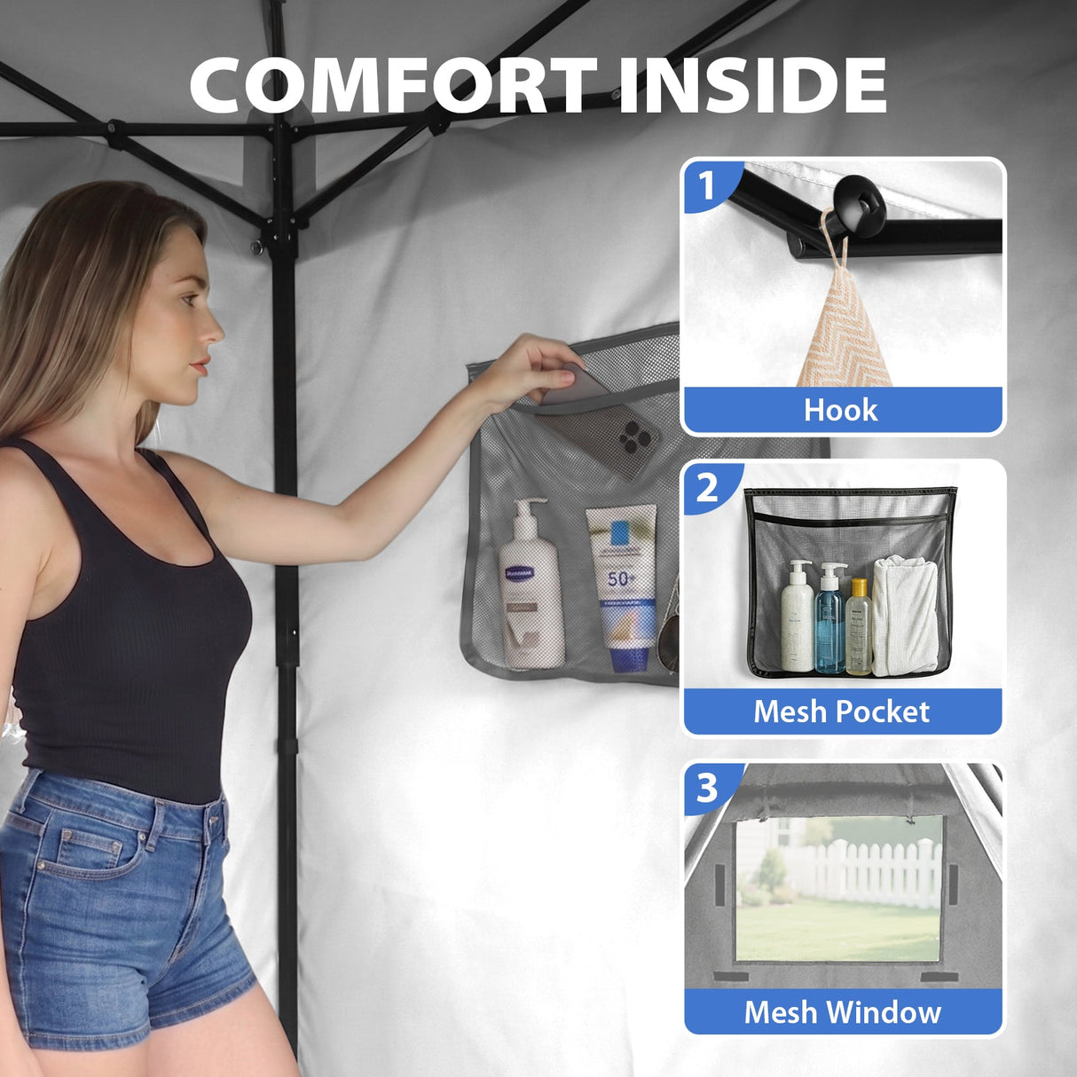 Flat Top 4x4 Pop-up Canopy Changing Room - Eagle Peak®