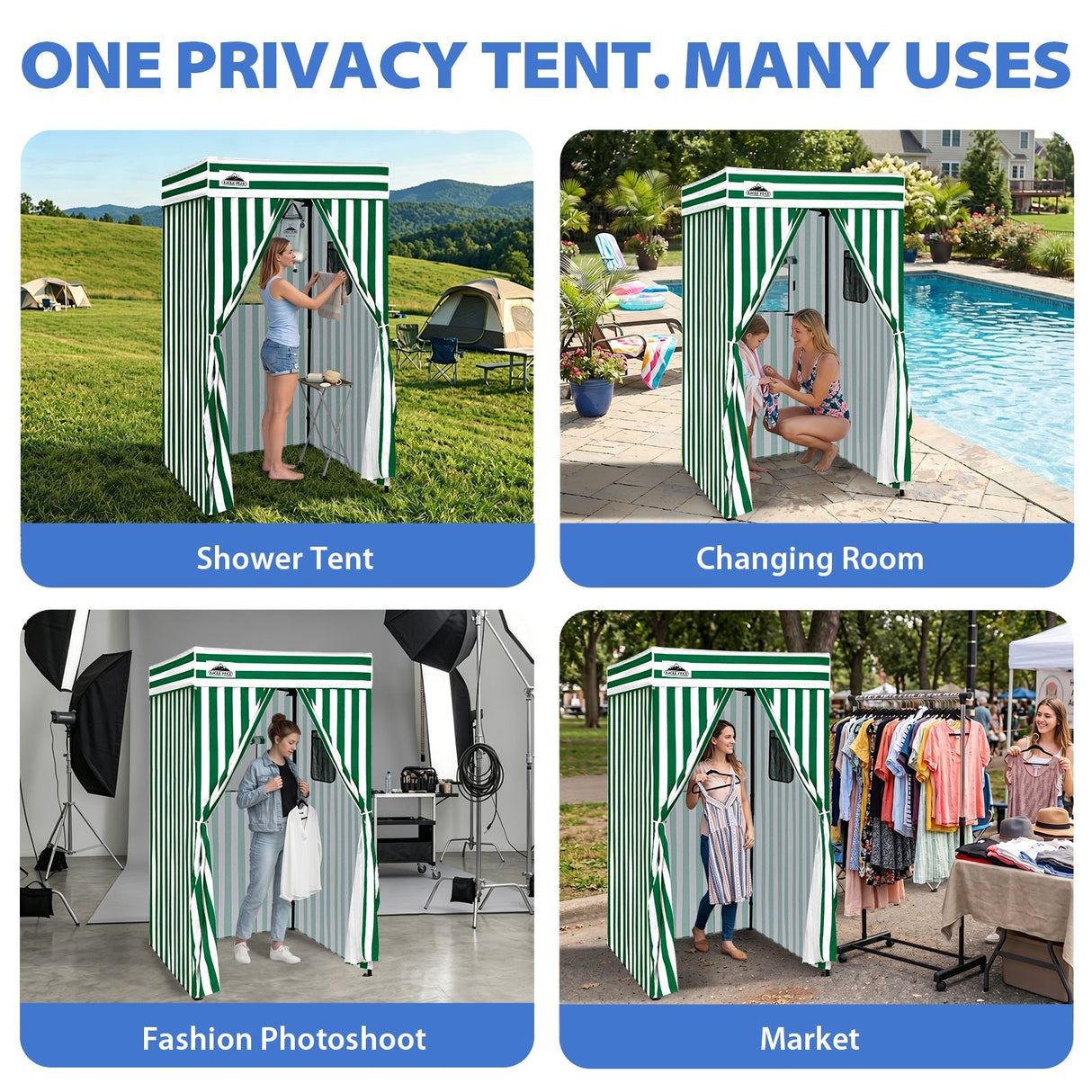 Flat Top 4x4 Pop-up Canopy Changing Room - Eagle Peak®