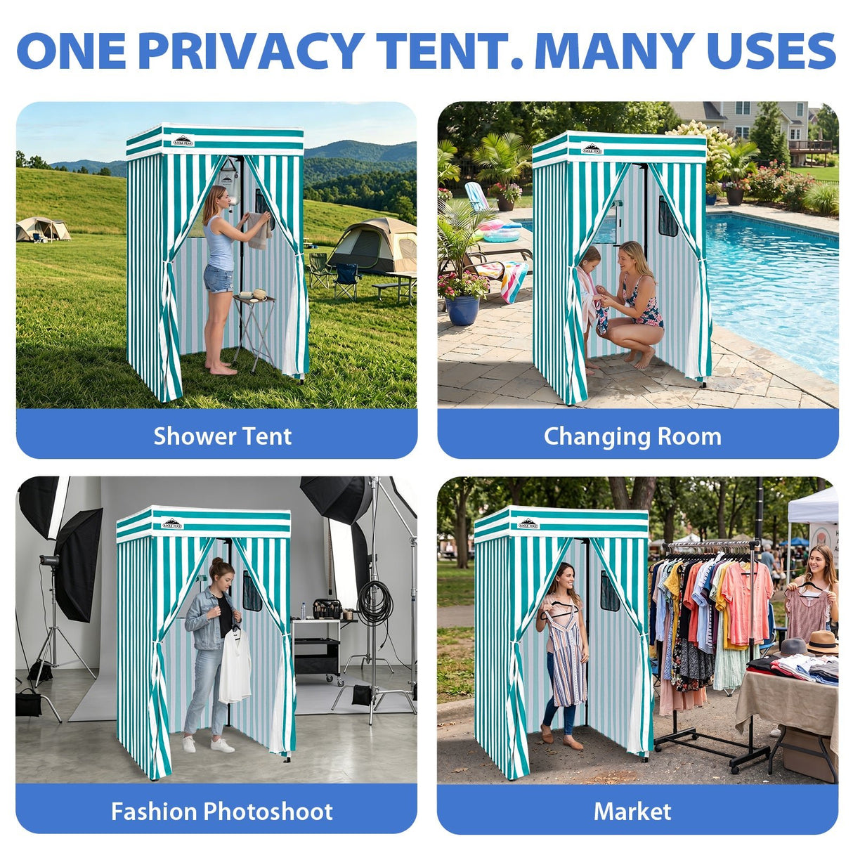 Flat Top 4x4 Pop-up Canopy Changing Room - Eagle Peak®