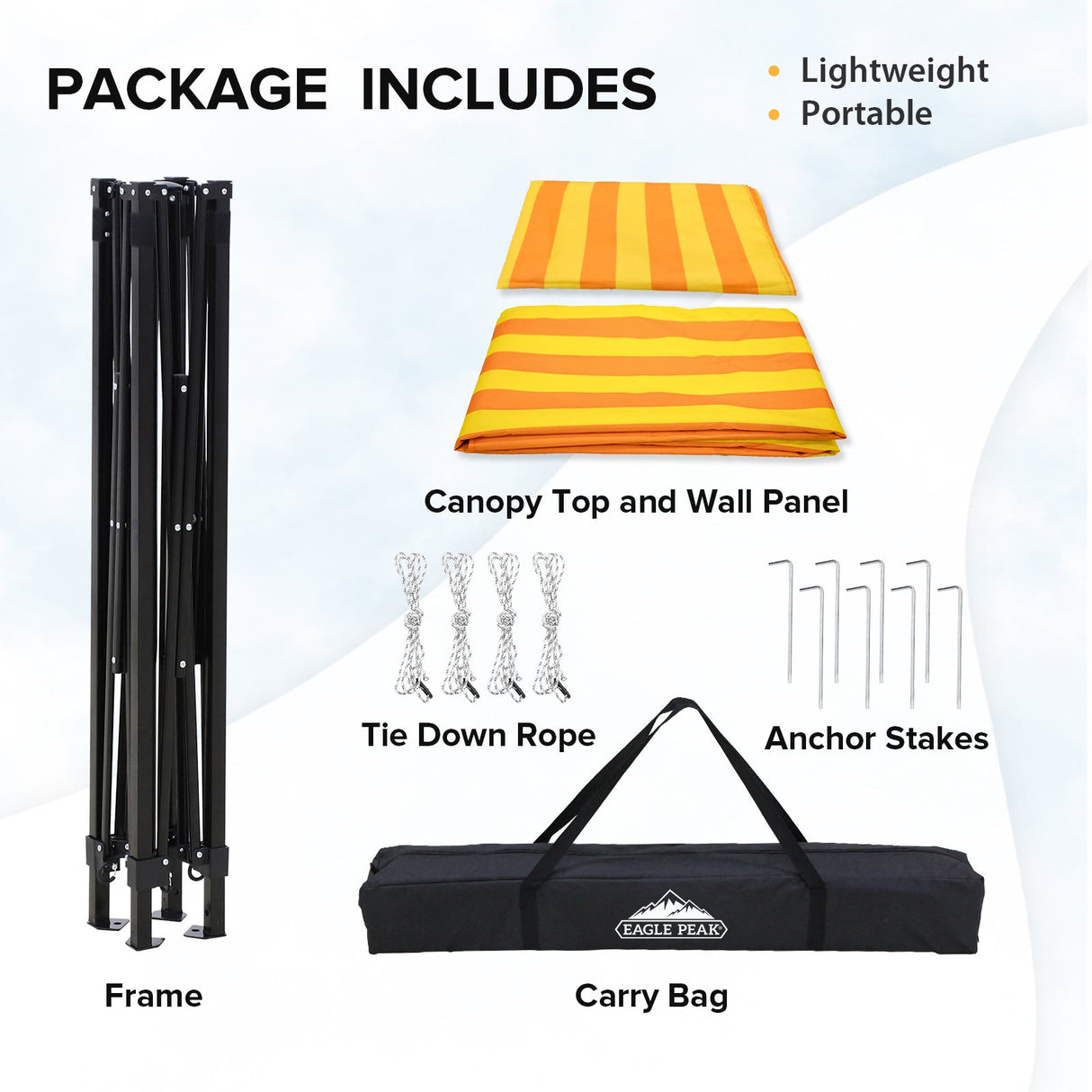 Flex Compact 5x5 Pop - up Canopy Changing Room - Eagle Peak Custom Canopy Tent