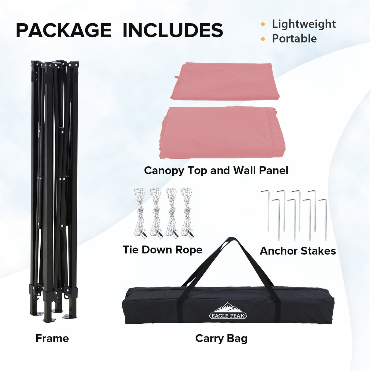 Flex Compact 5x5 Pop - up Canopy Changing Room - Eagle Peak Custom Canopy Tent