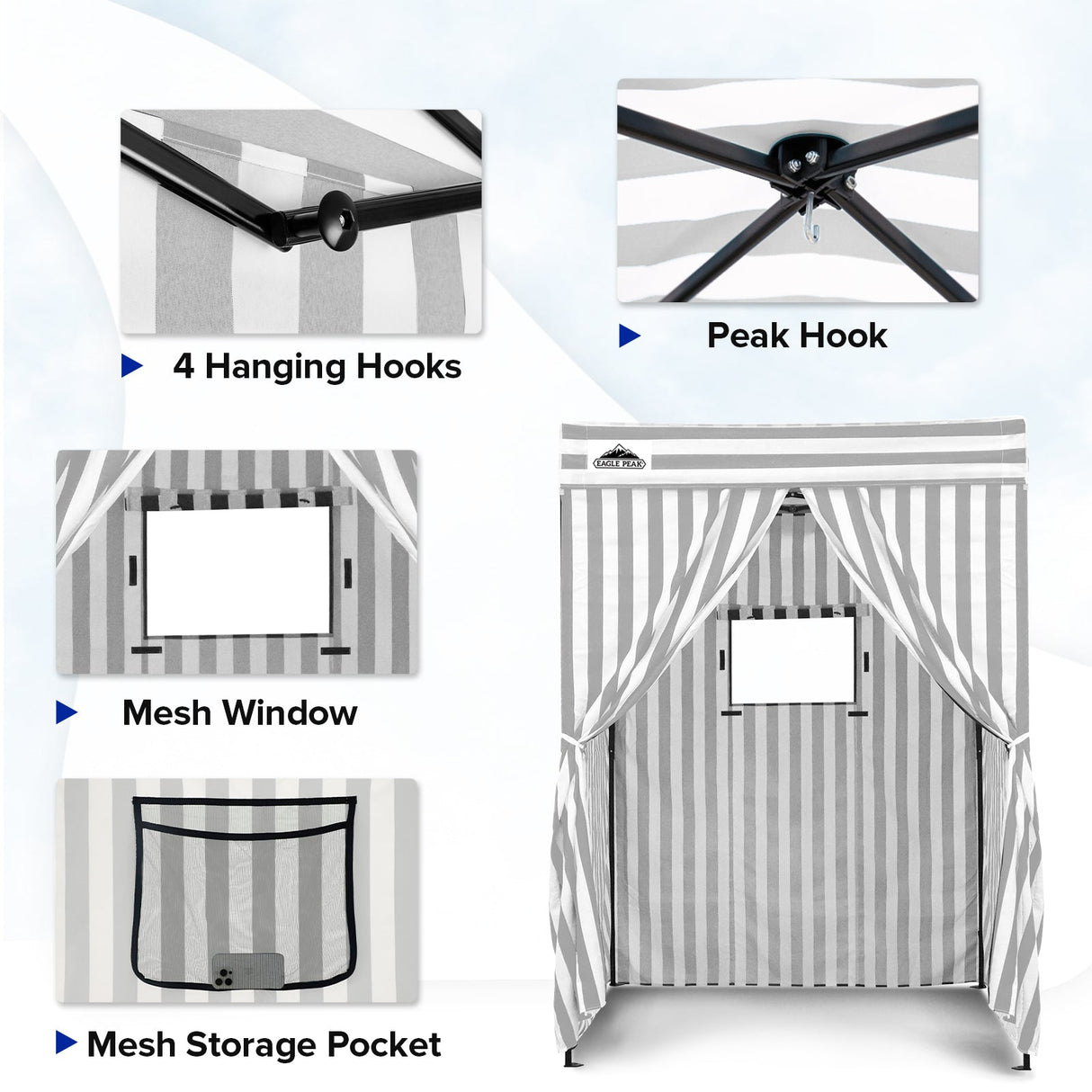 Flex Compact 5x5 Pop - up Canopy Changing Room - Eagle Peak Custom Canopy Tent