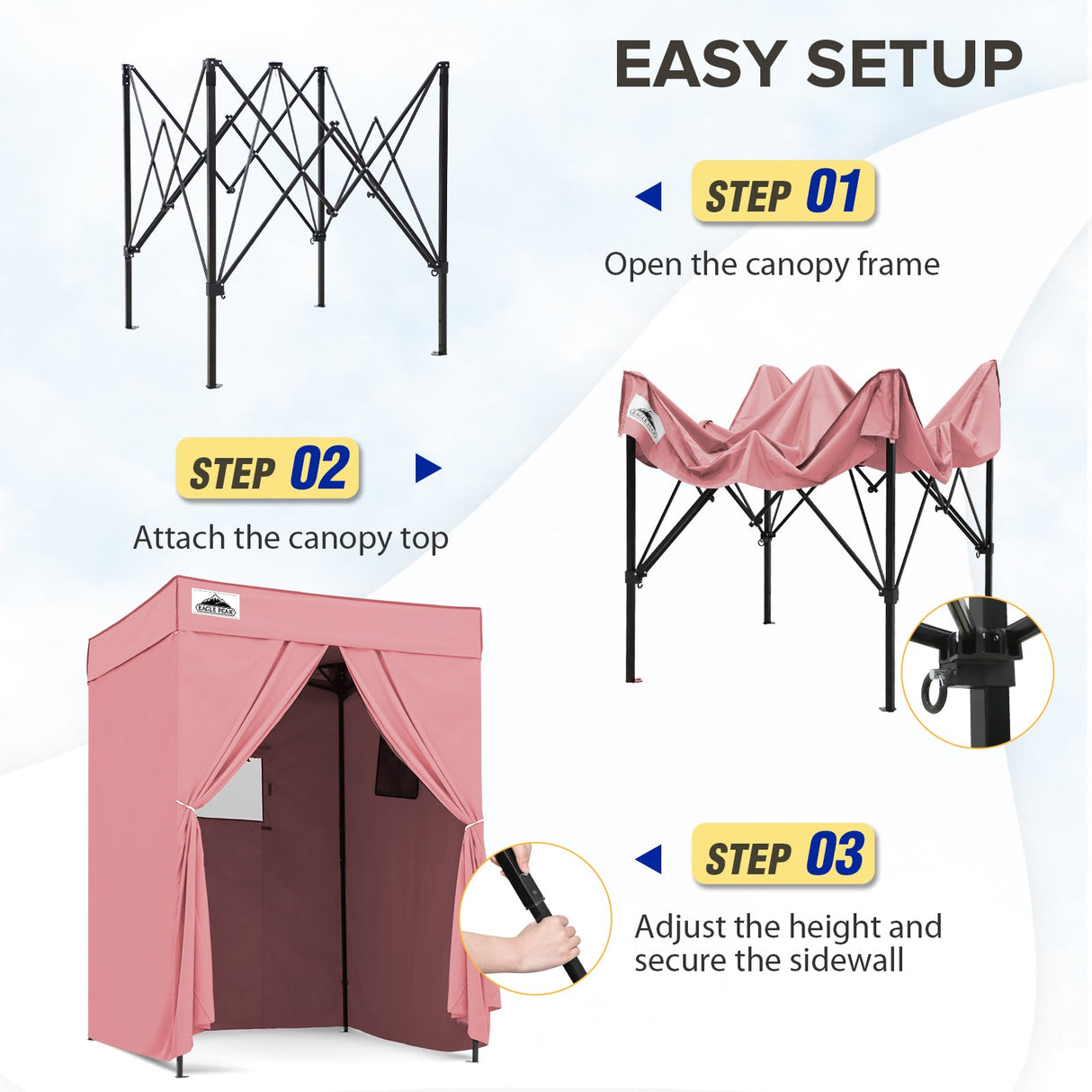 Flex Compact 5x5 Pop - up Canopy Changing Room - Eagle Peak Custom Canopy Tent