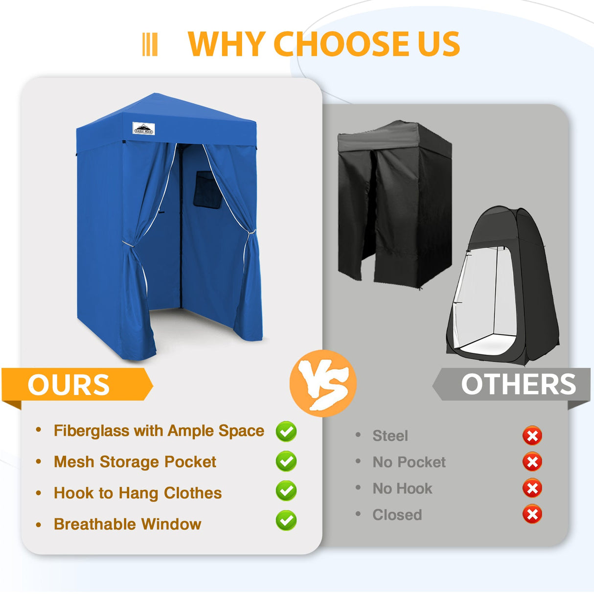 Flex Ultra Compact 4x4 Pop Up Changing Room Canopy - Eagle Peak Custom Canopy Tent