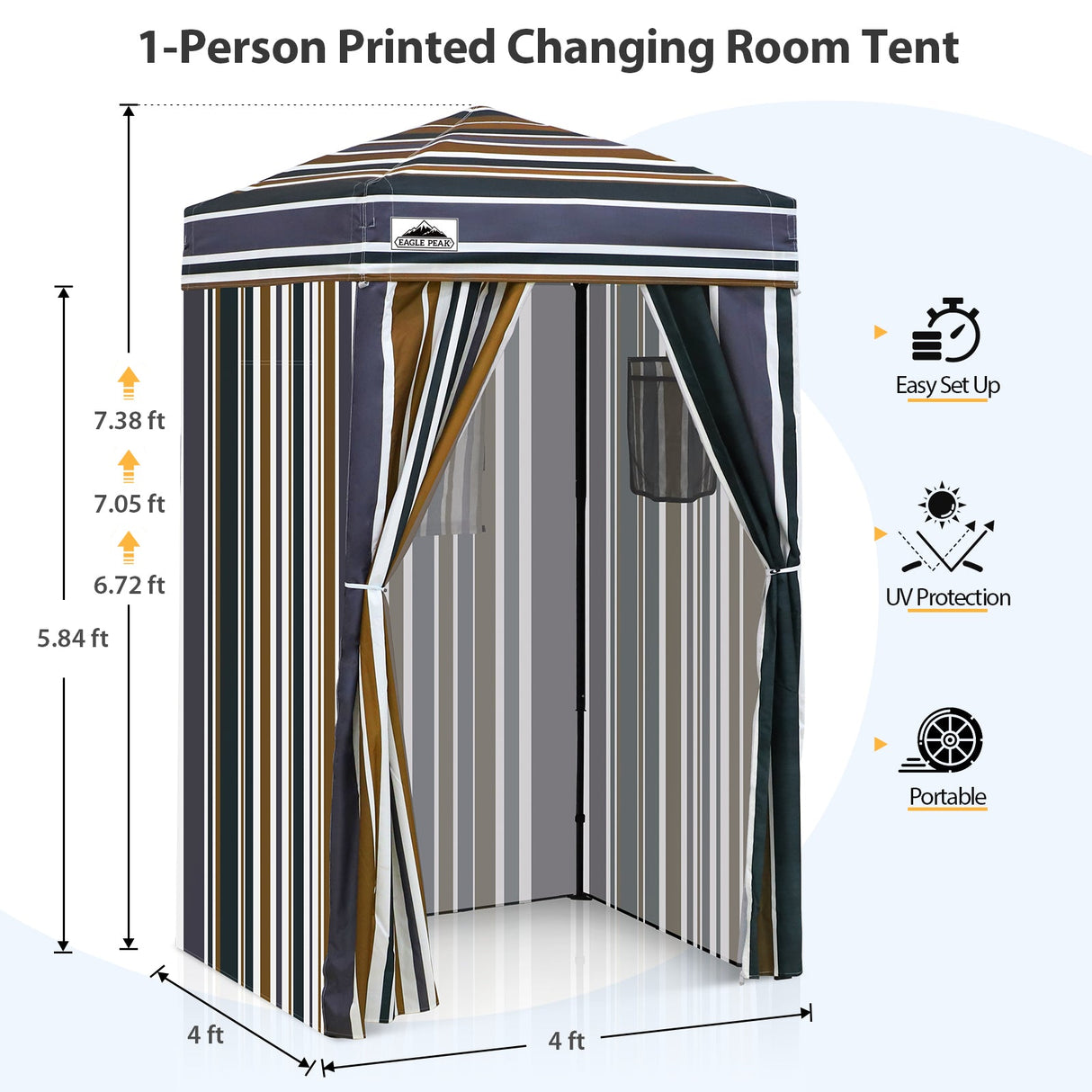 Flex Ultra Compact 4x4 Pop Up Changing Room Canopy - Eagle Peak Custom Canopy Tent