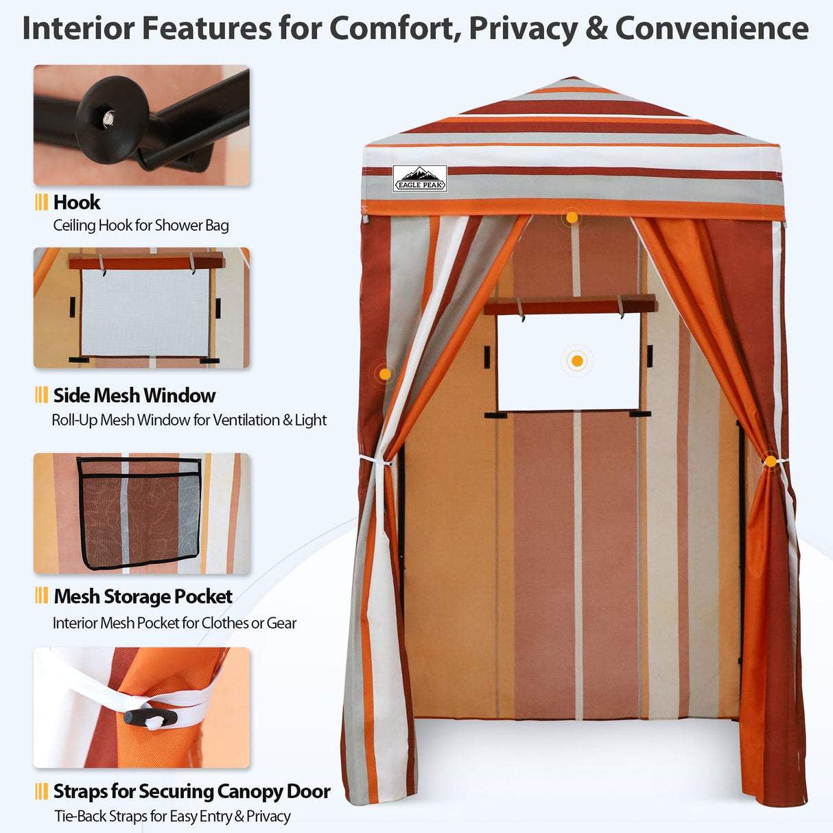 Flex Ultra Compact 4x4 Pop Up Changing Room Canopy - Eagle Peak Custom Canopy Tent