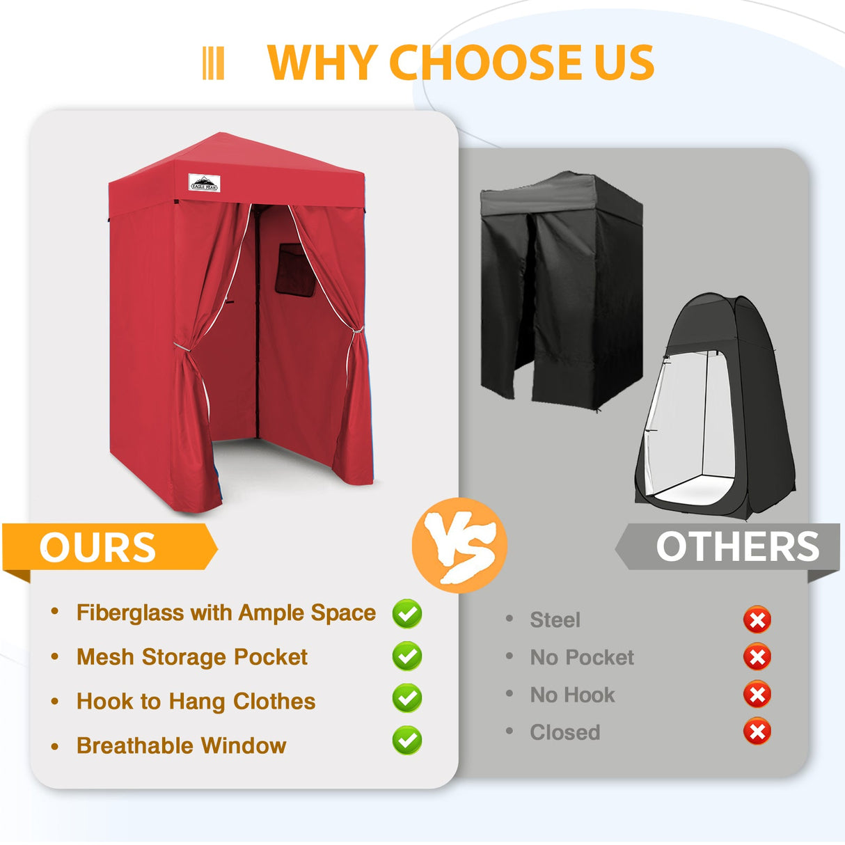 Flex Ultra Compact 4x4 Pop Up Changing Room Canopy - Eagle Peak Custom Canopy Tent