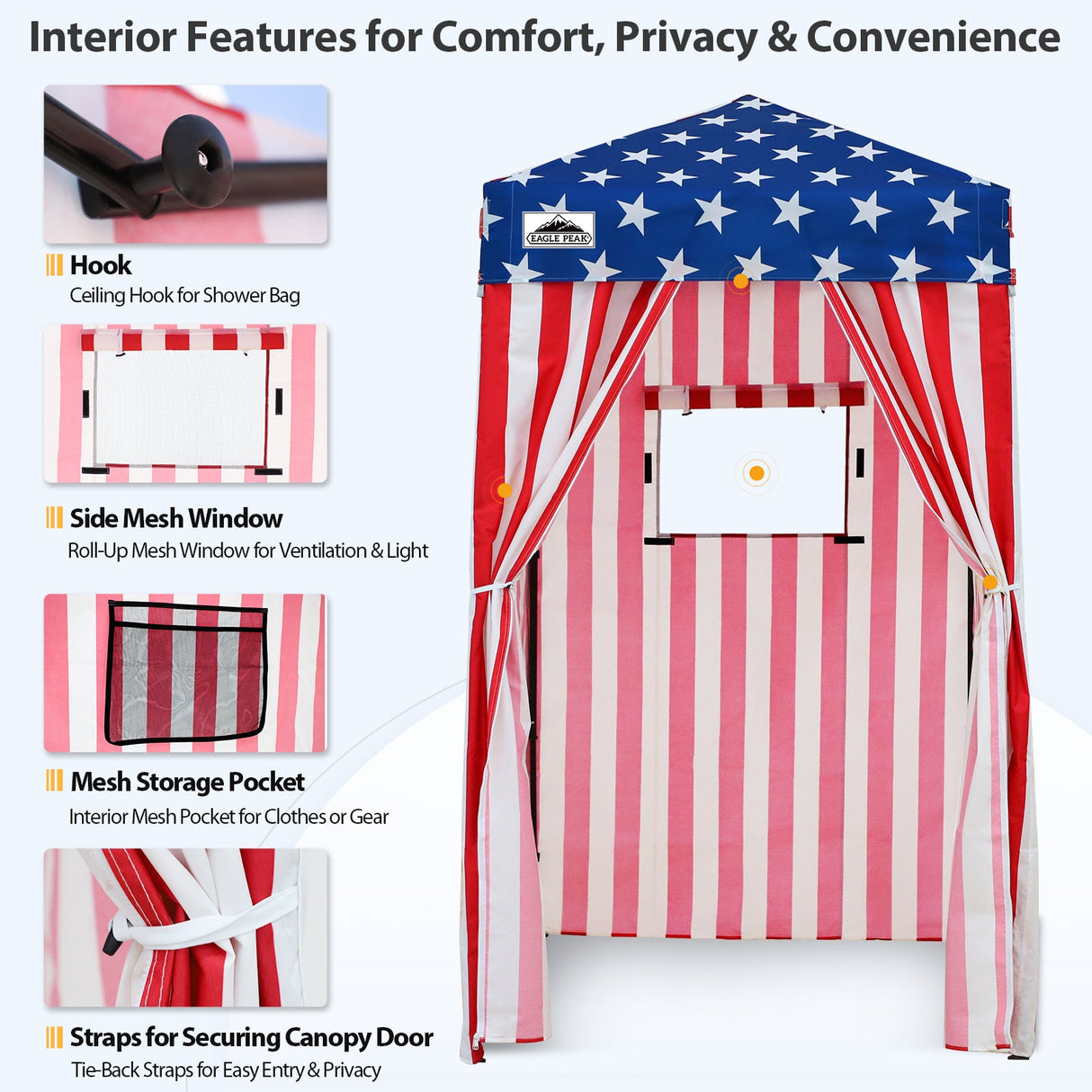 Flex Ultra Compact 4x4 Pop Up Changing Room Canopy - Eagle Peak Custom Canopy Tent