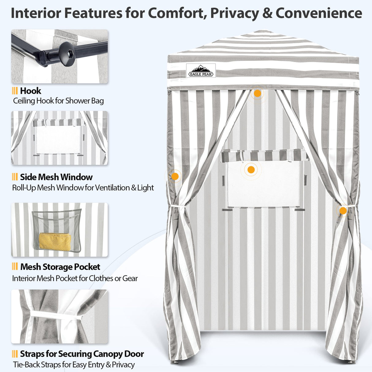 Flex Ultra Compact 4x4 Pop Up Changing Room Canopy - Eagle Peak Custom Canopy Tent