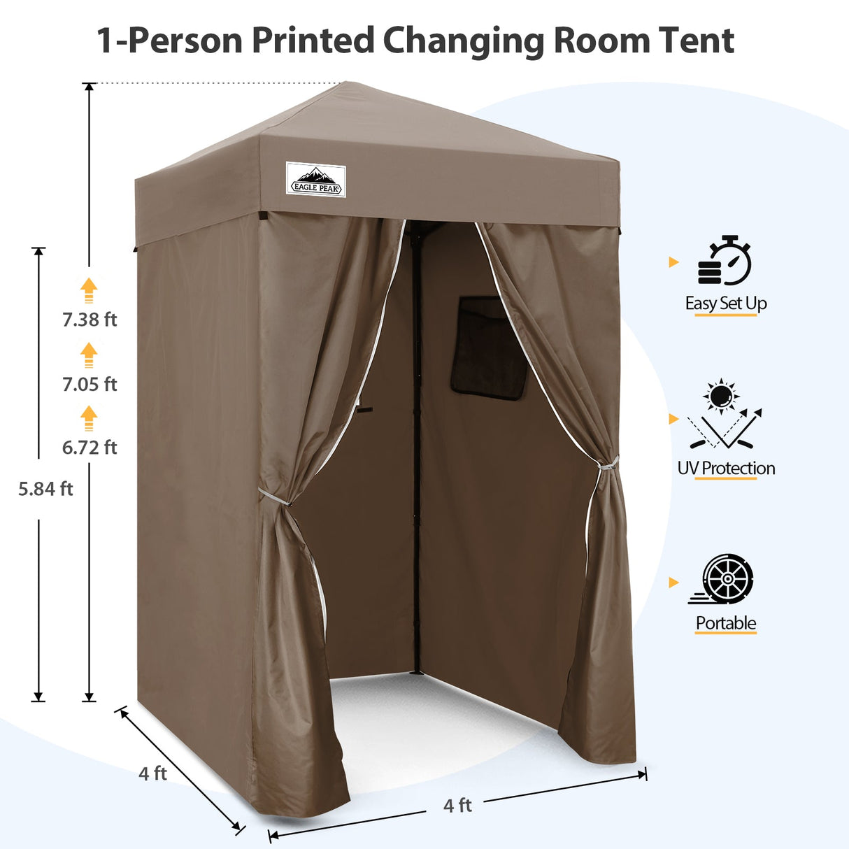 Flex Ultra Compact 4x4 Pop Up Changing Room Canopy - Eagle Peak Custom Canopy Tent