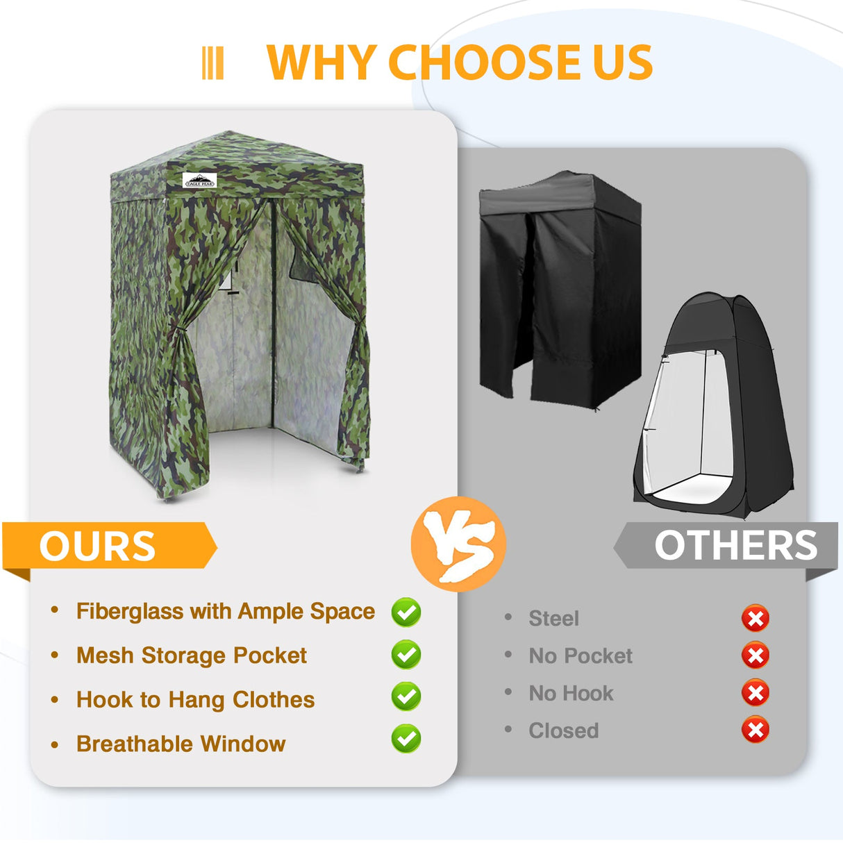 Flex Ultra Compact 4x4 Pop Up Changing Room Canopy - Eagle Peak Custom Canopy Tent