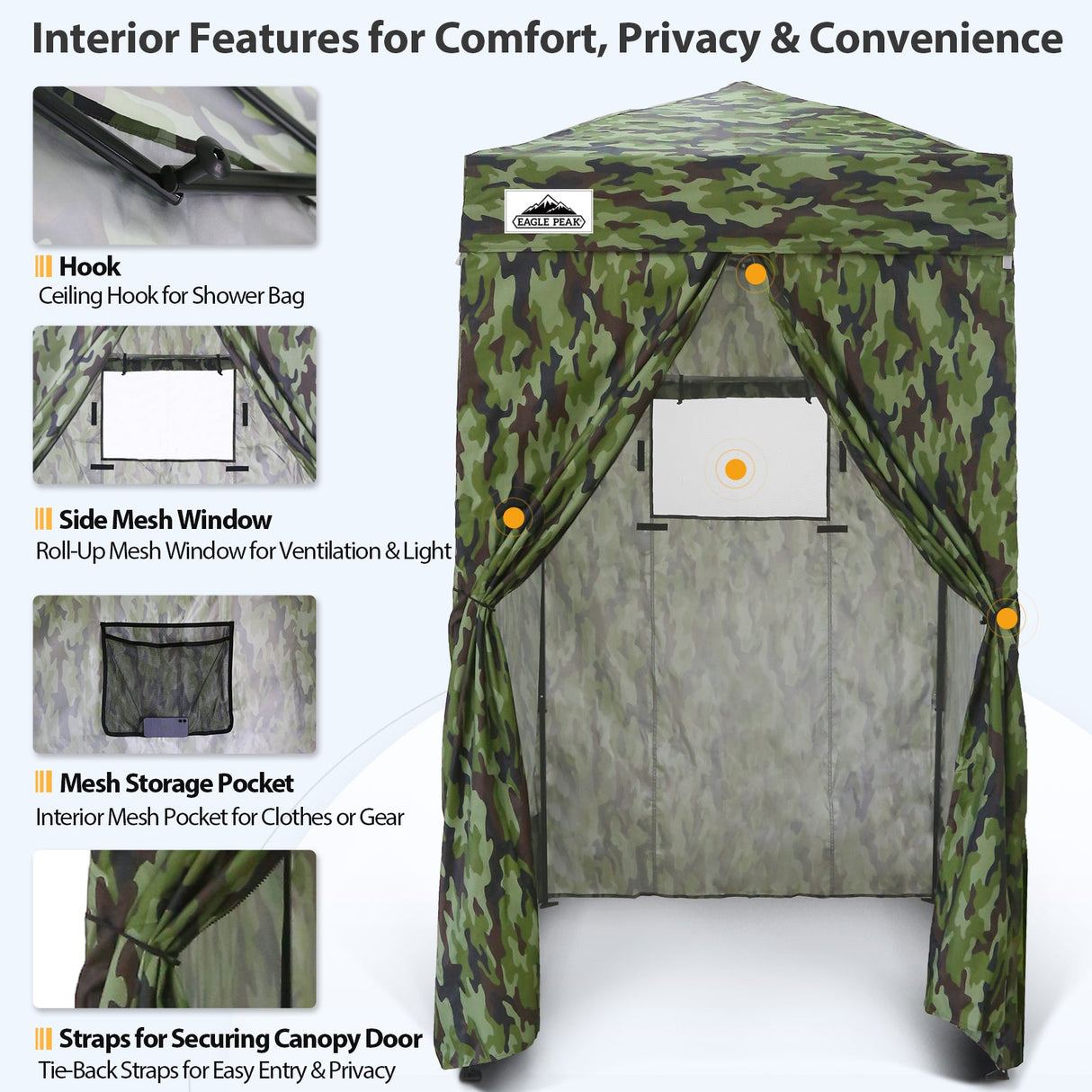 Flex Ultra Compact 4x4 Pop Up Changing Room Canopy - Eagle Peak Custom Canopy Tent