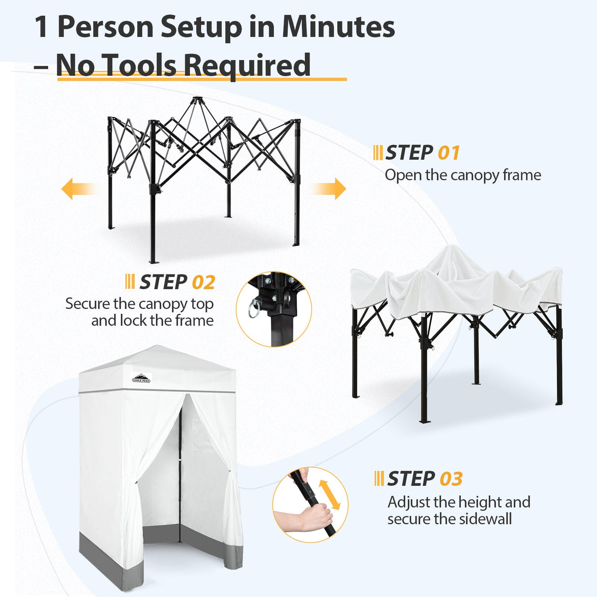 Flex Ultra Compact 4x4 Pop Up Changing Room Canopy - Eagle Peak Custom Canopy Tent