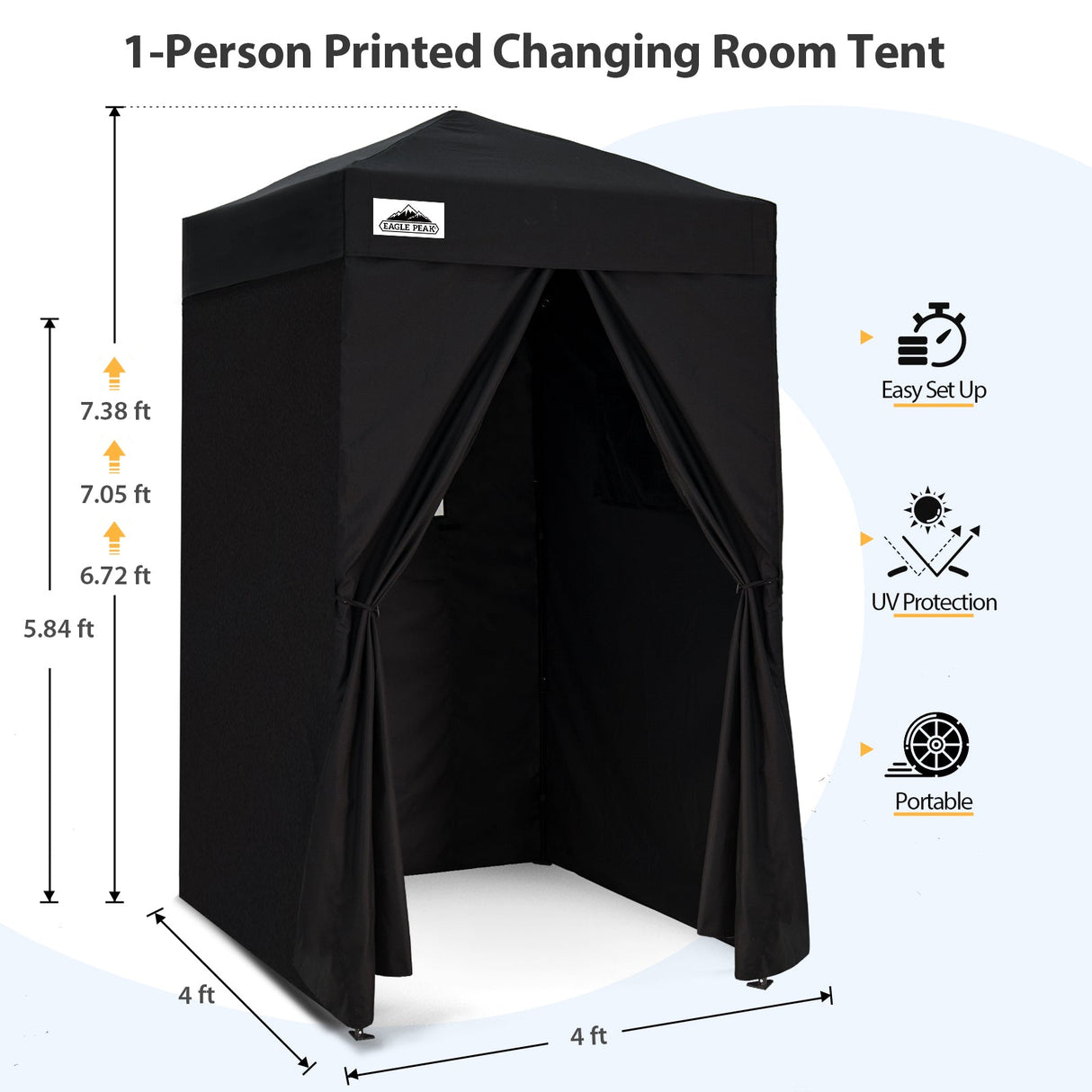 Flex Ultra Compact 4x4 Pop Up Changing Room Canopy - Eagle Peak Custom Canopy Tent
