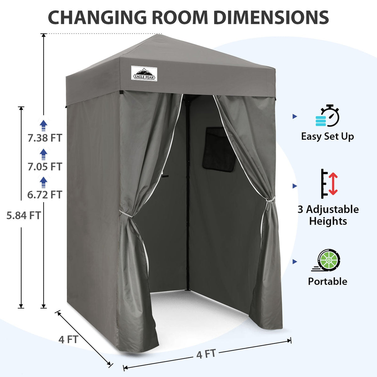 Flex Ultra Compact 4x4 Pop Up Changing Room Canopy - Eagle Peak®