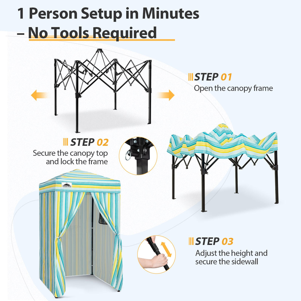 Flex Ultra Compact 4x4 Pop Up Changing Room Canopy - Eagle Peak Custom Canopy Tent
