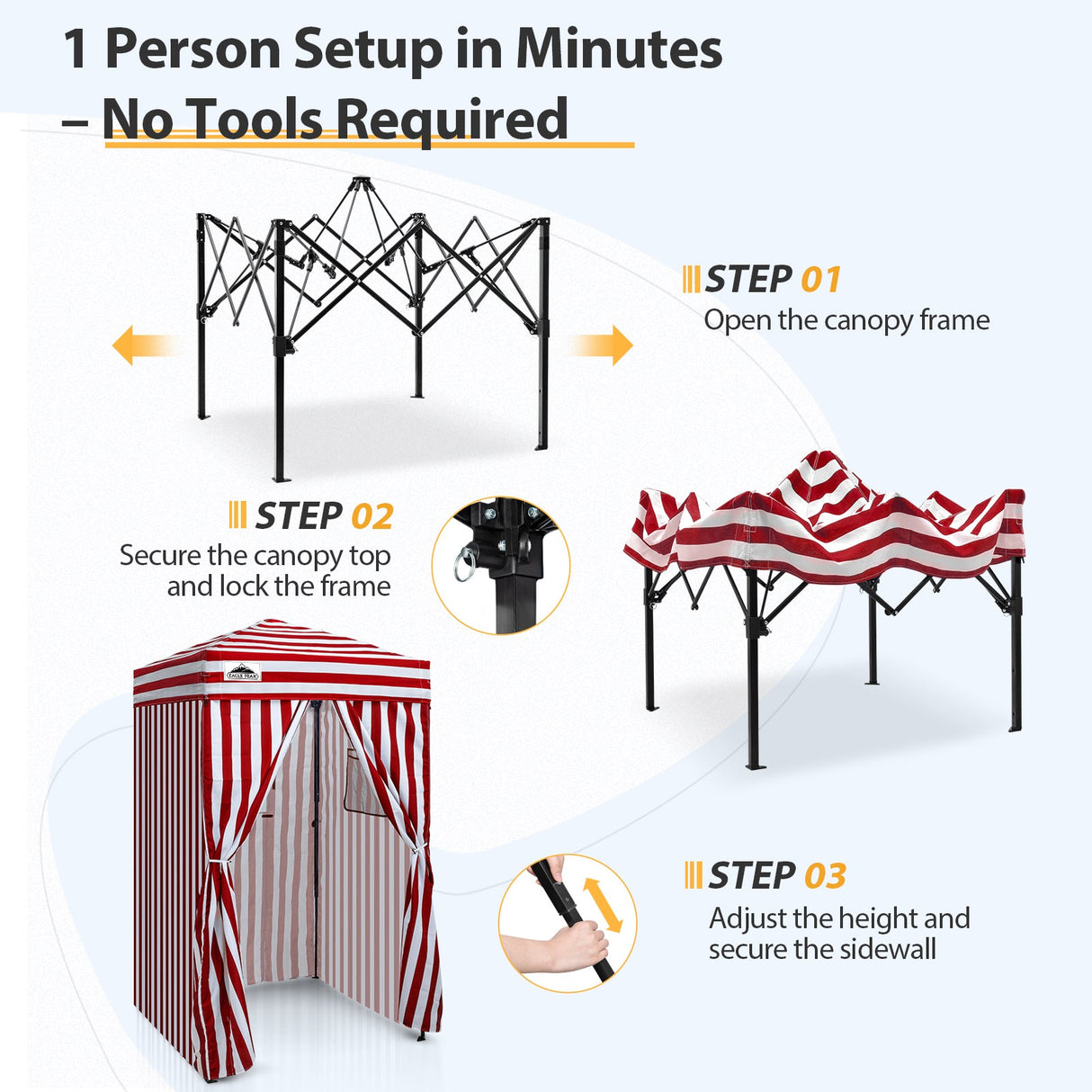 Flex Ultra Compact 4x4 Pop Up Changing Room Canopy - Eagle Peak Custom Canopy Tent