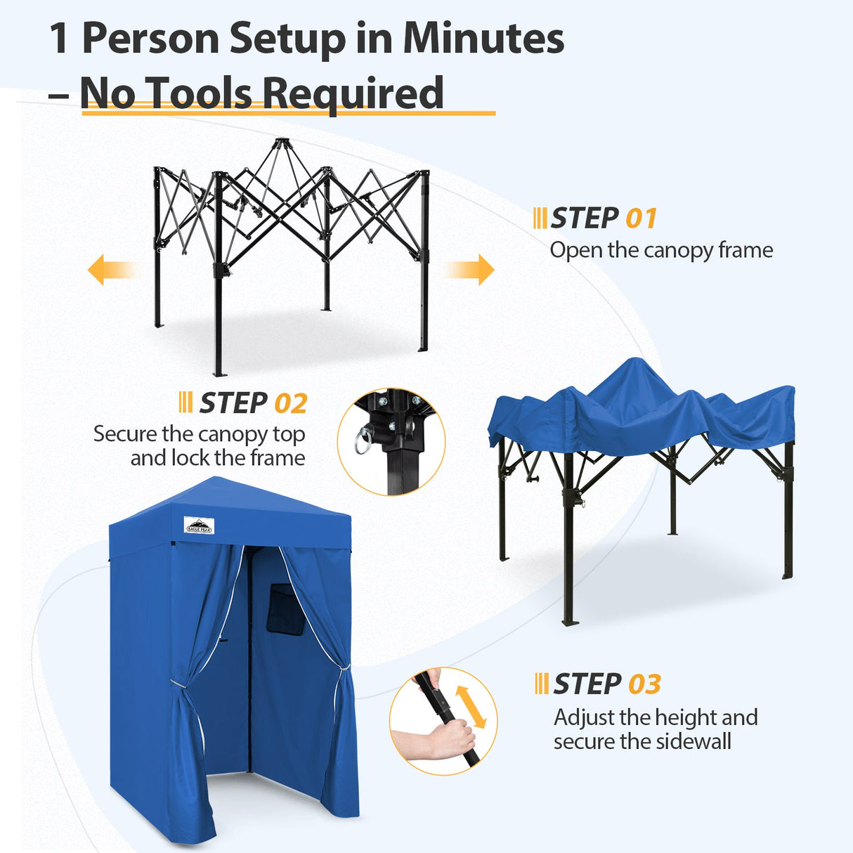 Flex Ultra Compact 4x4 Pop Up Changing Room Canopy - Eagle Peak Custom Canopy Tent