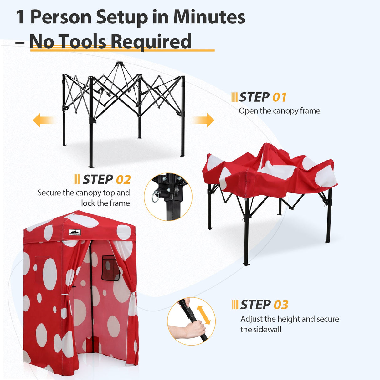 Flex Ultra Compact 4x4 Pop Up Changing Room Canopy - Eagle Peak Custom Canopy Tent