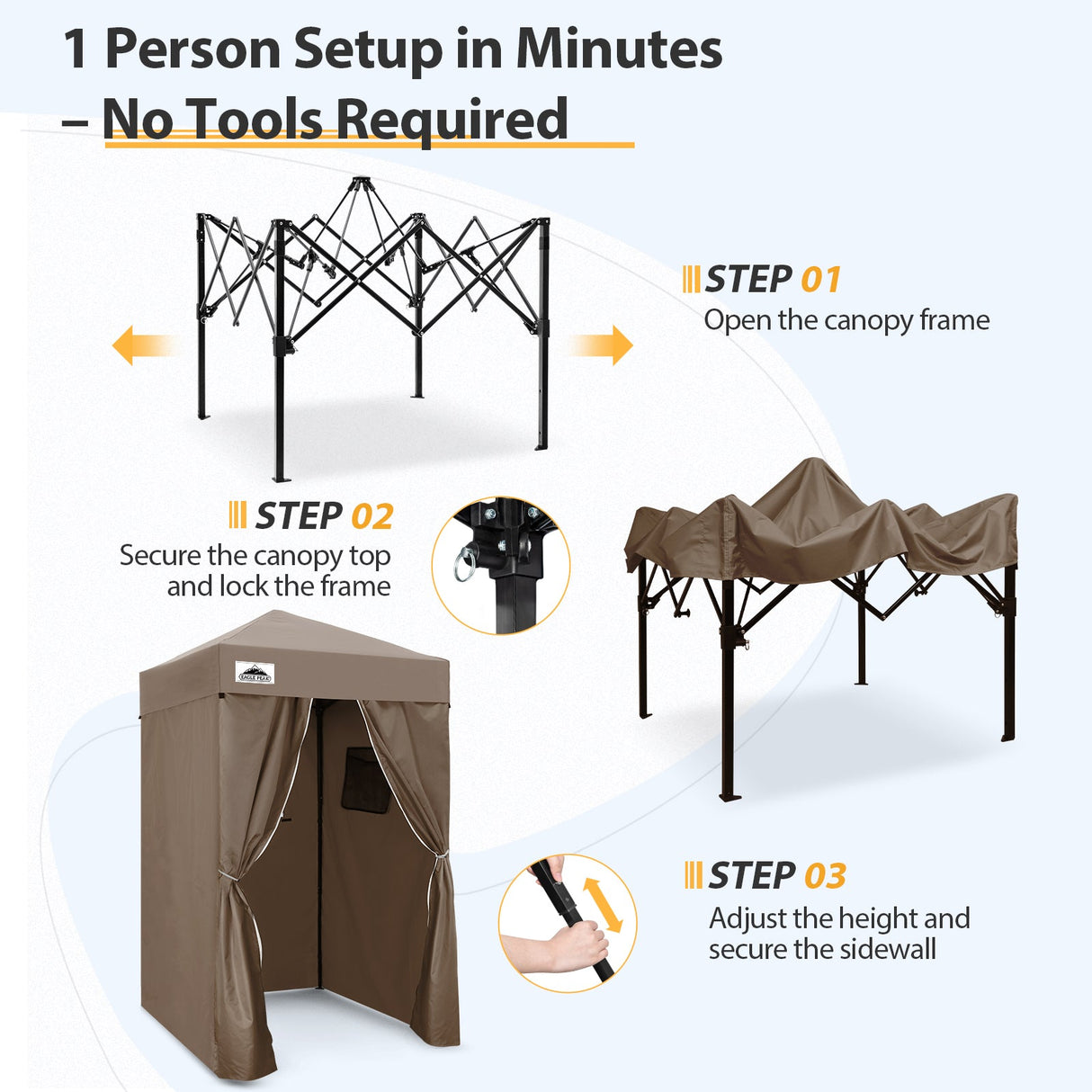 Flex Ultra Compact 4x4 Pop Up Changing Room Canopy - Eagle Peak Custom Canopy Tent