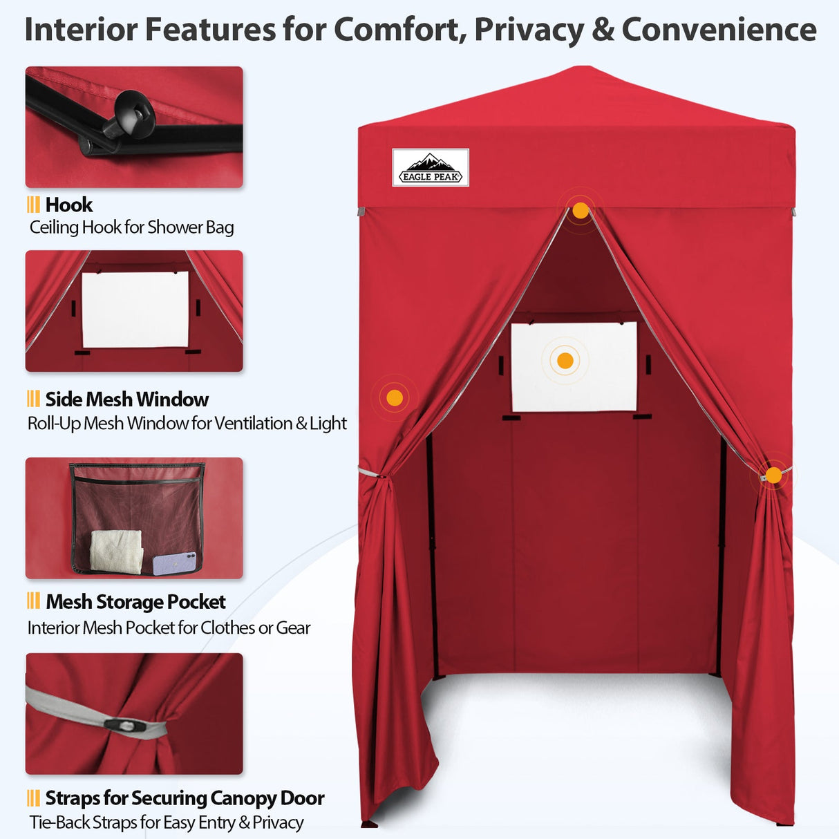 Flex Ultra Compact 4x4 Pop Up Changing Room Canopy - Eagle Peak Custom Canopy Tent