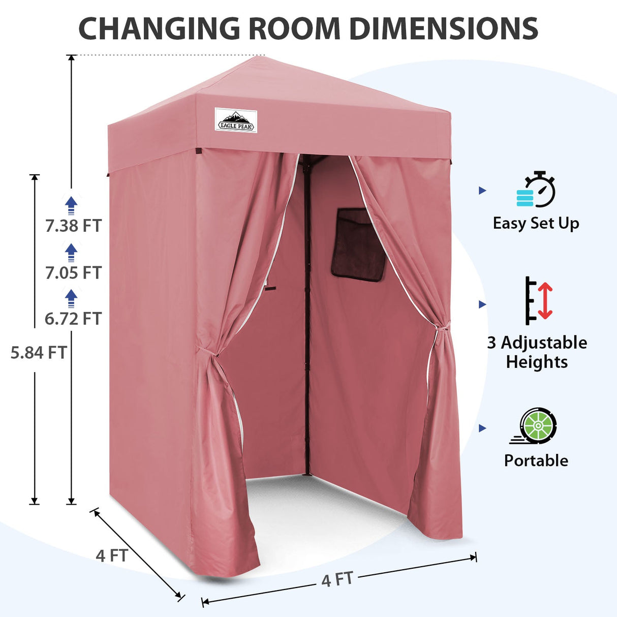 Flex Ultra Compact 4x4 Pop Up Changing Room Canopy - Eagle Peak®