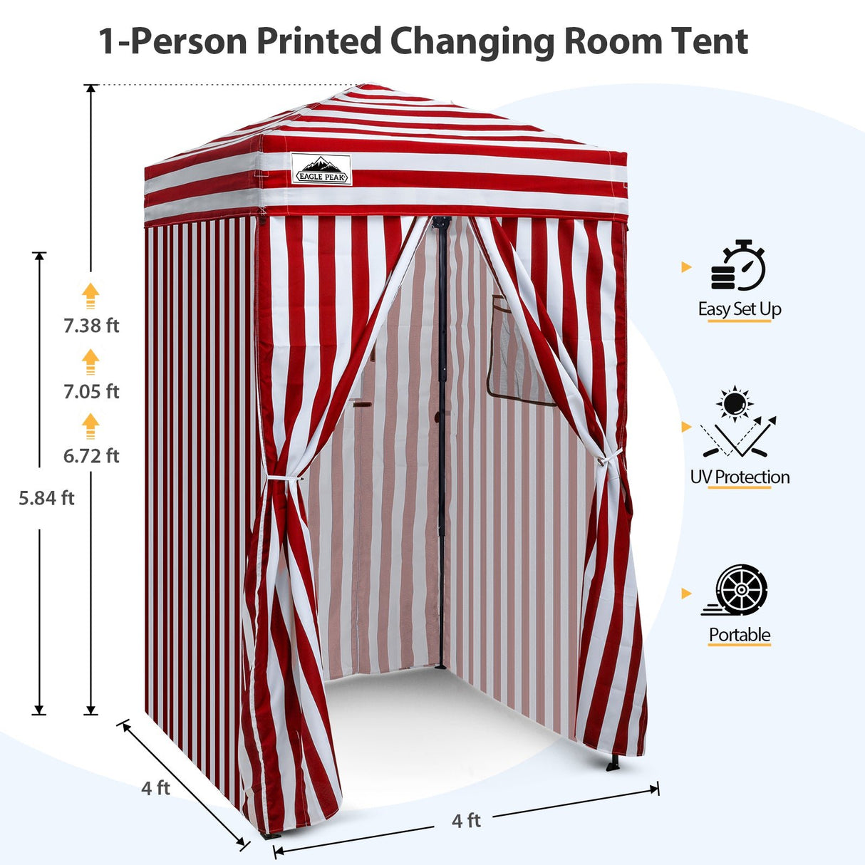 Flex Ultra Compact 4x4 Pop Up Changing Room Canopy - Eagle Peak Custom Canopy Tent