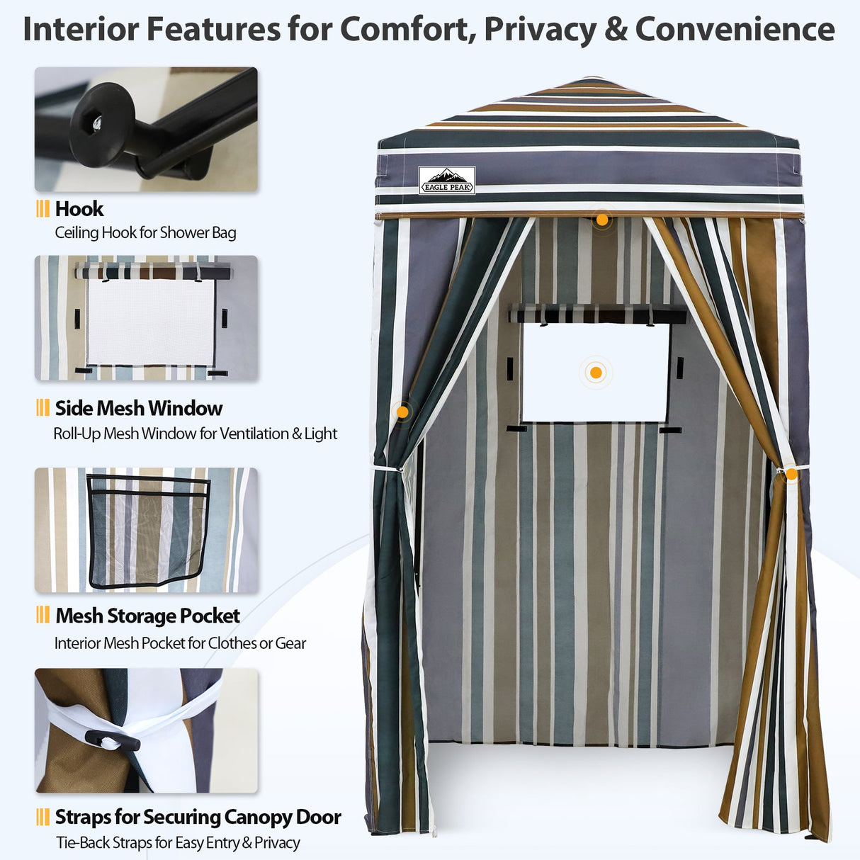 Flex Ultra Compact 4x4 Pop Up Changing Room Canopy - Eagle Peak Custom Canopy Tent