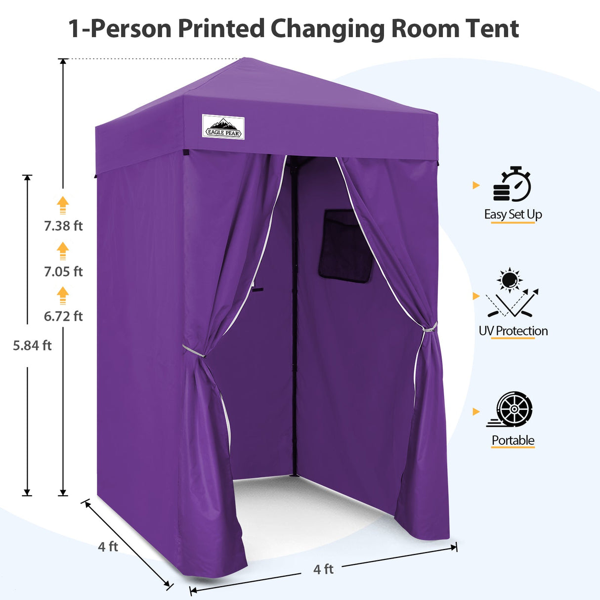 Flex Ultra Compact 4x4 Pop Up Changing Room Canopy - Eagle Peak Custom Canopy Tent
