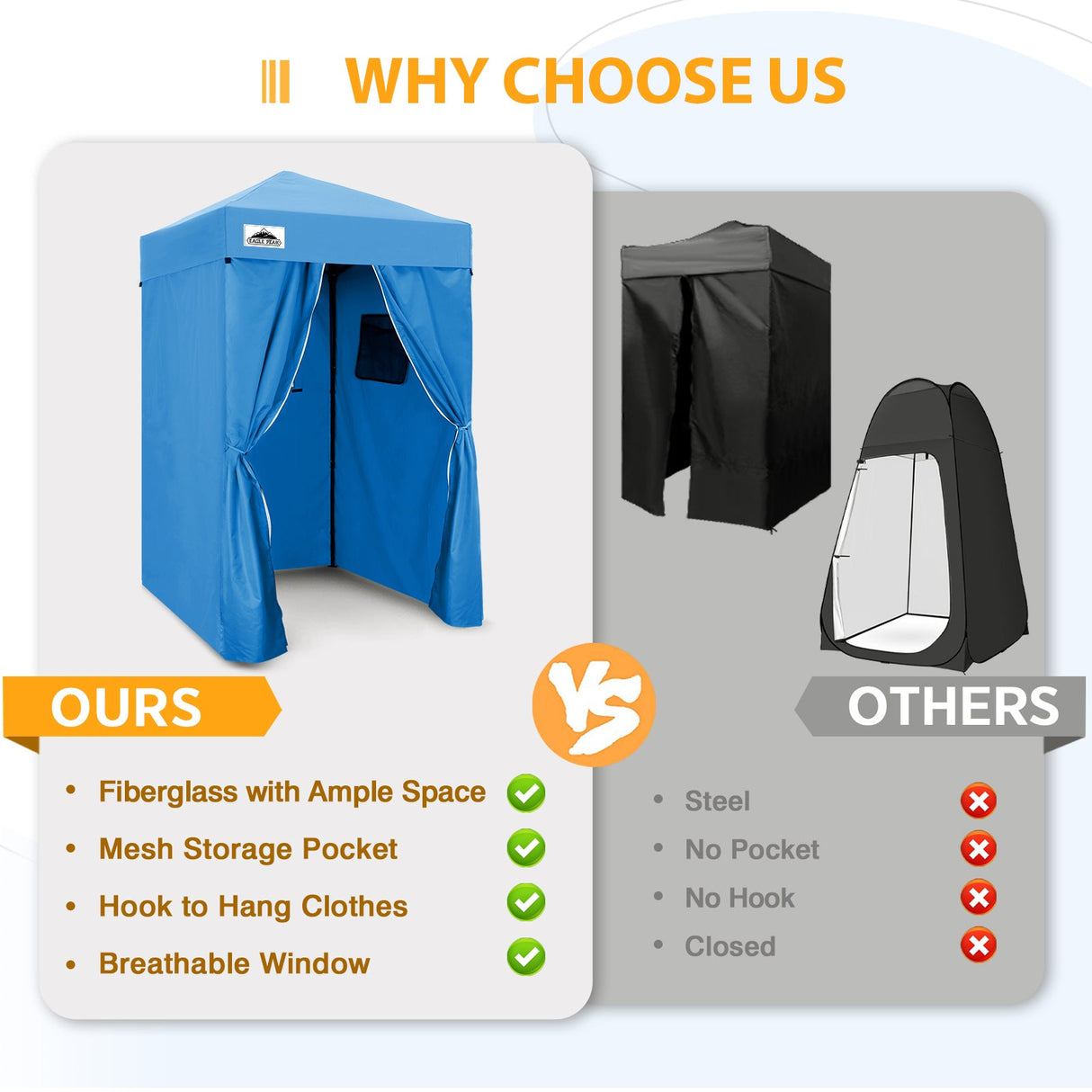 Flex Ultra Compact 4x4 Pop Up Changing Room Canopy - Eagle Peak Custom Canopy Tent