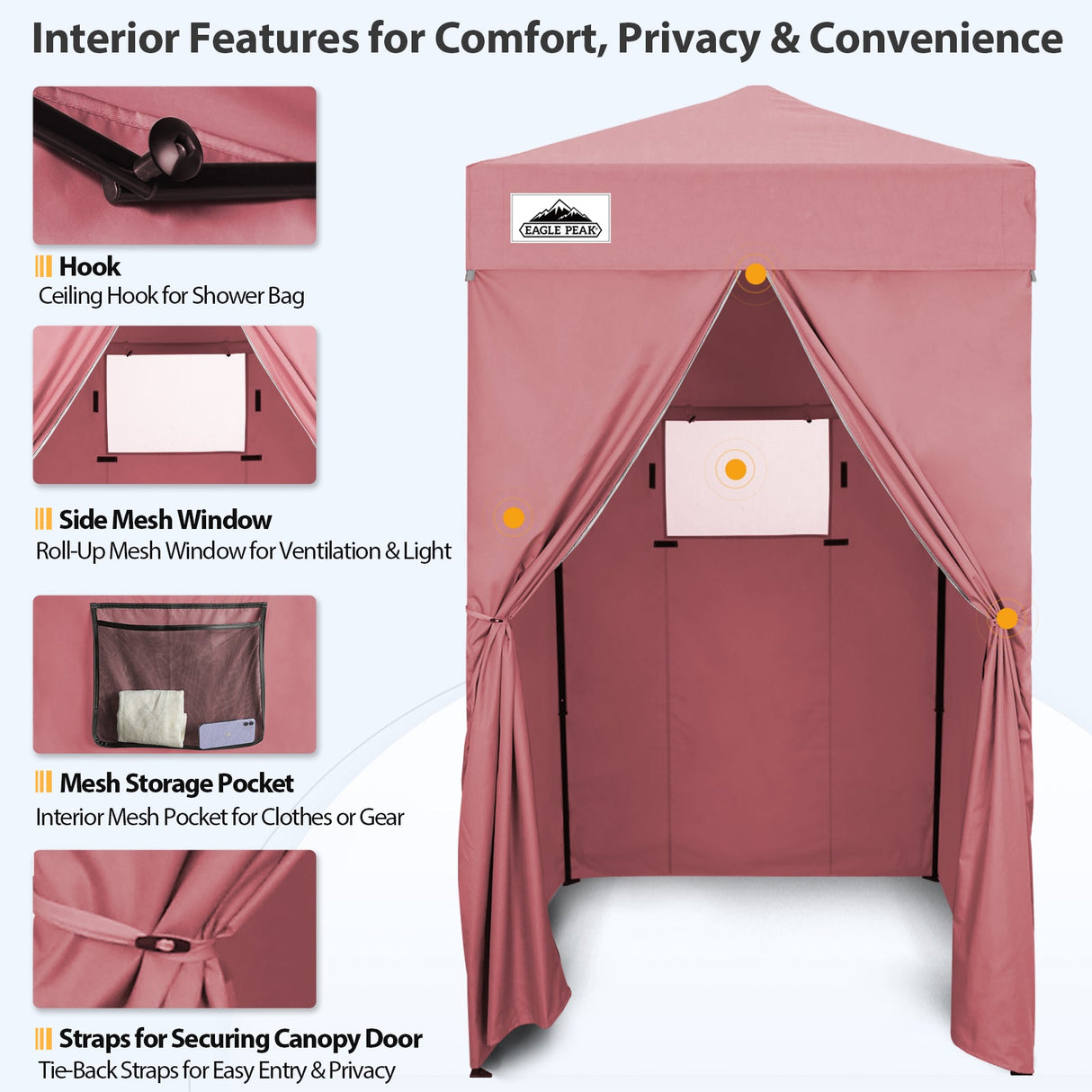 Flex Ultra Compact 4x4 Pop Up Changing Room Canopy - Eagle Peak Custom Canopy Tent