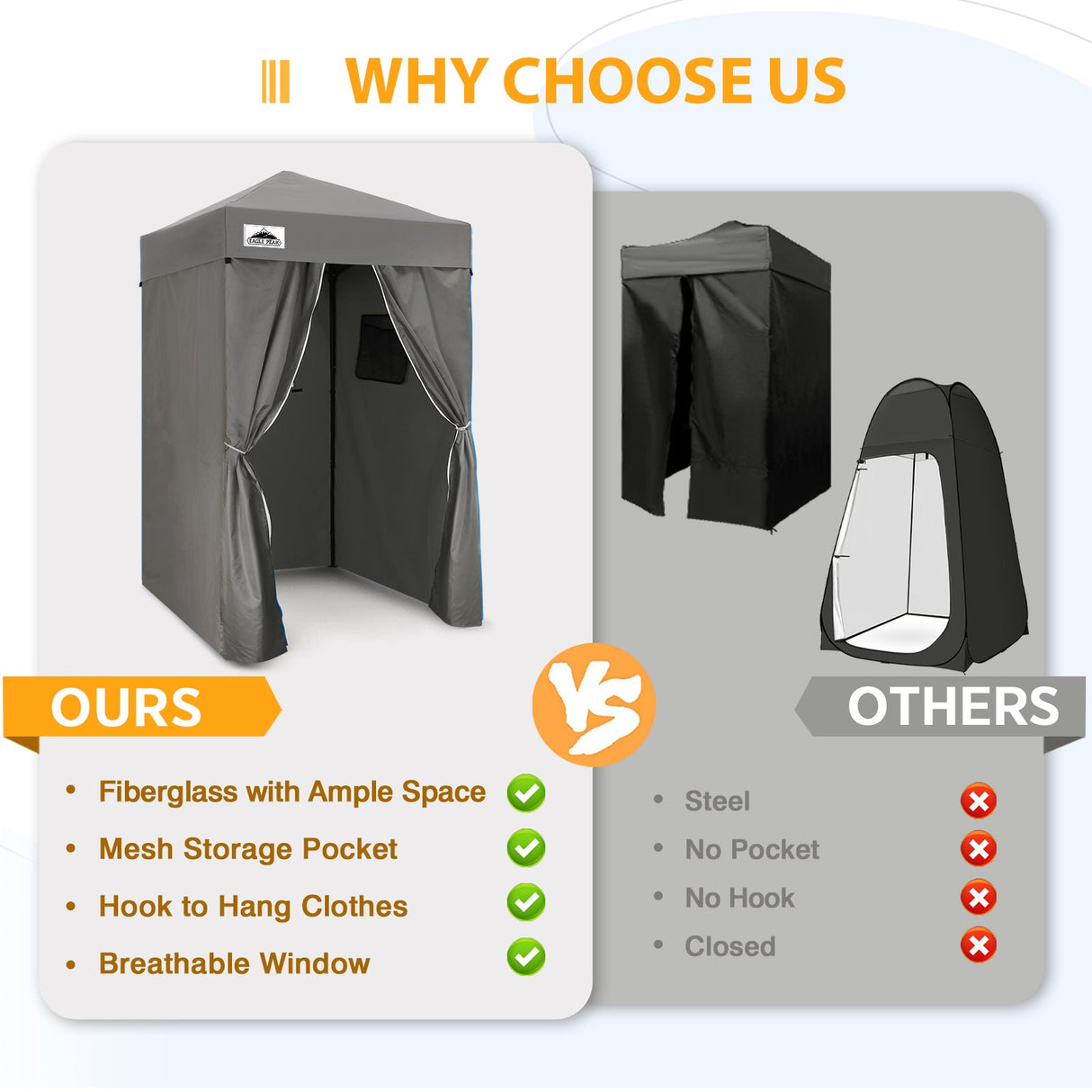 Flex Ultra Compact 4x4 Pop Up Changing Room Canopy - Eagle Peak Custom Canopy Tent