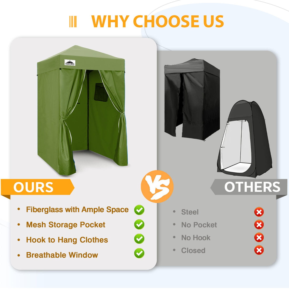 Flex Ultra Compact 4x4 Pop Up Changing Room Canopy - Eagle Peak Custom Canopy Tent