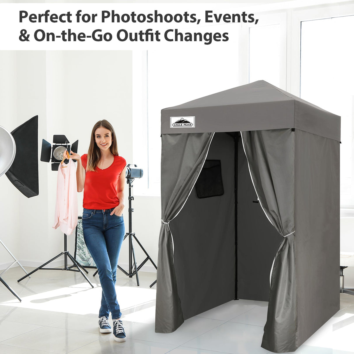 Flex Ultra Compact 4x4 Pop Up Changing Room Canopy - Eagle Peak Custom Canopy Tent