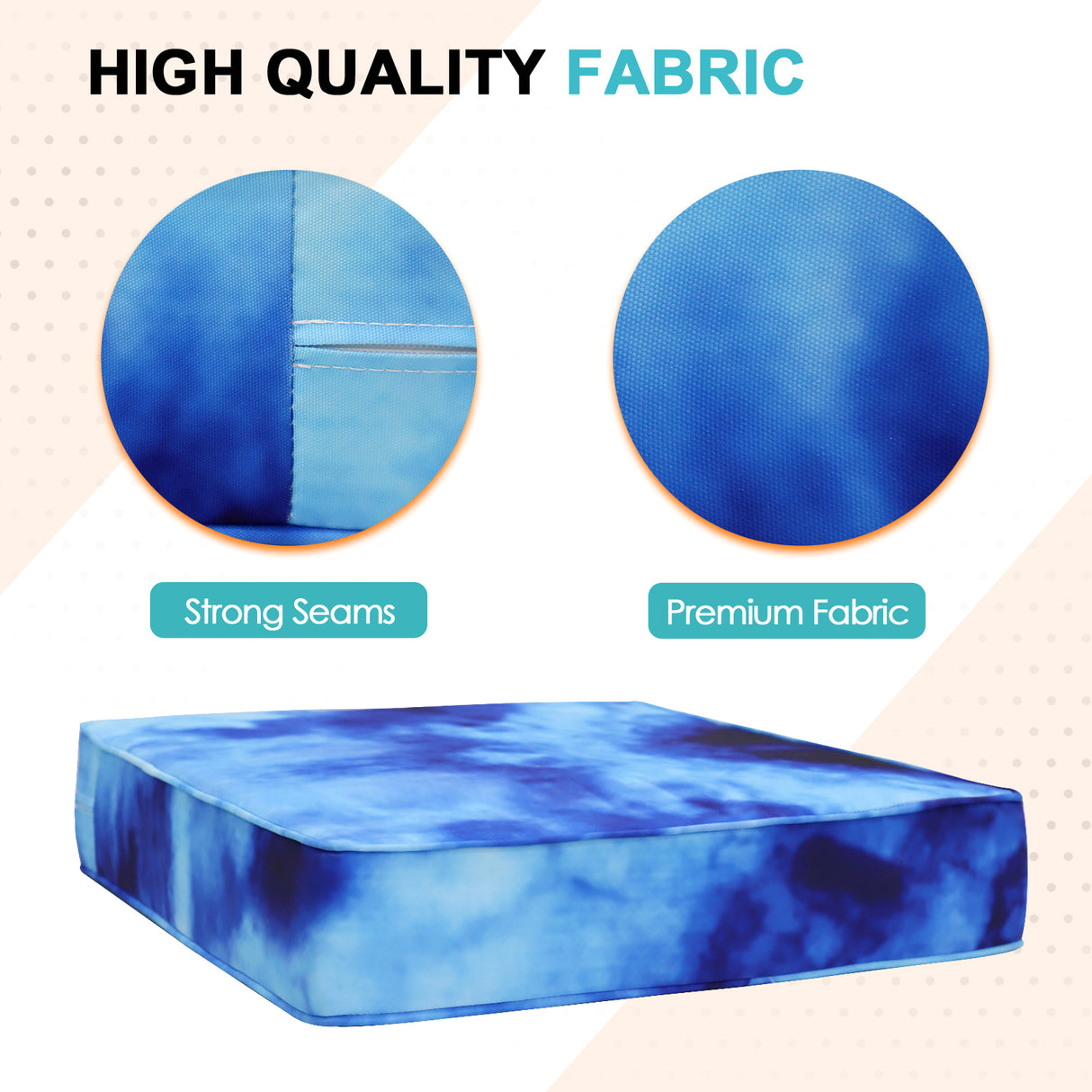 Outdoor Deep Seat Patio Seat Cushion Set, 25x25x5 inch, 2-Piece Back Chair Cushion