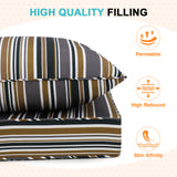 Outdoor Deep Seat Patio Seat Cushion Set, 25x25x5 inch, 2-Piece Back Chair Cushion