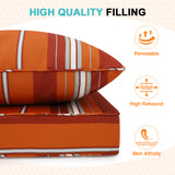 Outdoor Deep Seat Patio Seat Cushion Set, 25x25x5 inch, 2-Piece Back Chair Cushion